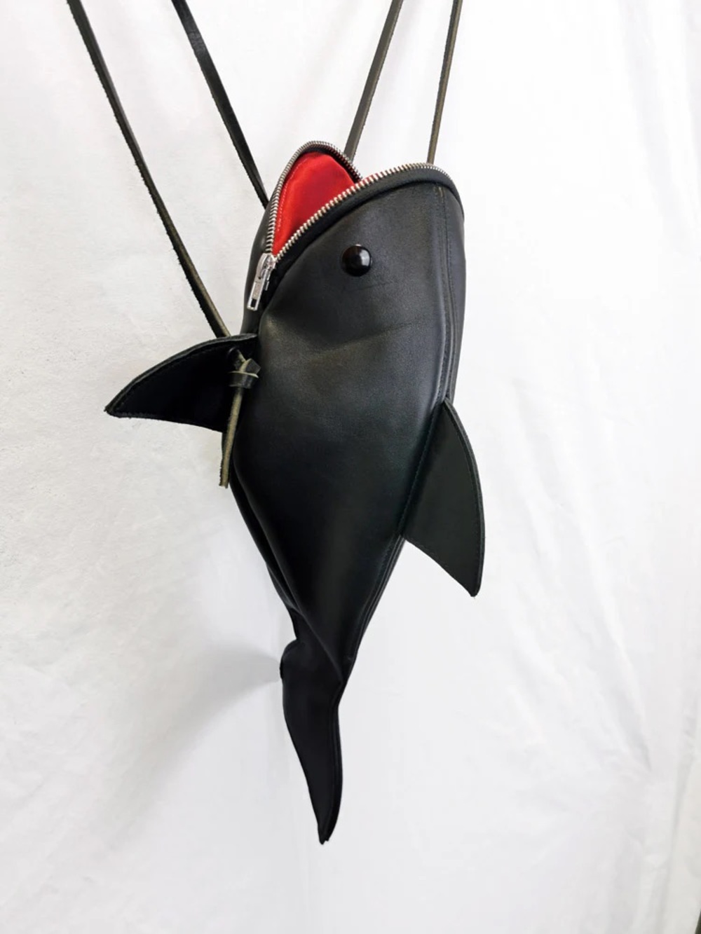 Leather Shark Bag - Crossbody, Backpack, Purse